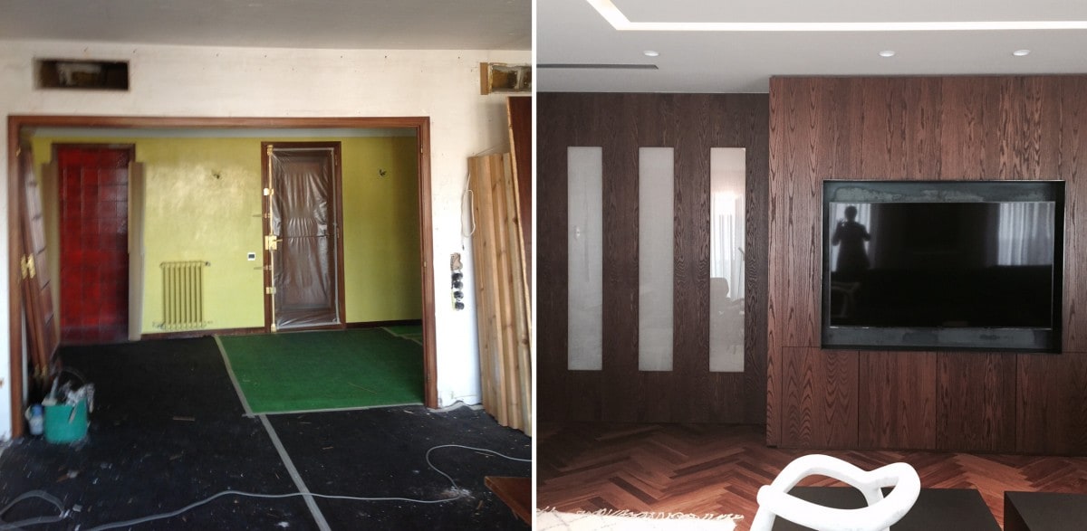 Antes y después: piso en Sarrià